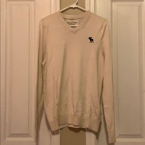 ABERCROMBIE & FITCH V-NECK LONG SLEEVE (Cream)